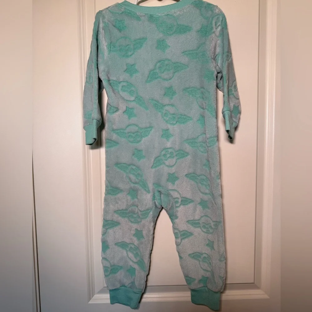 Star Wars Baby Yoda one piece soft toddler zip up pajamas‎